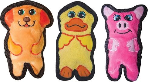 MPP Invincibles Dog Toy Tough Durable Squeaker Tugs Choose Pig Dog or Duck Character (All 3 Characters) in Saudi Arabia