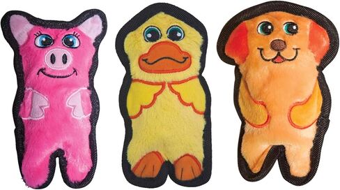 MPP Invincibles Dog Toy Tough Durable Squeaker Tugs Choose Pig Dog or Duck Character (All 3 Characters) in Saudi Arabia