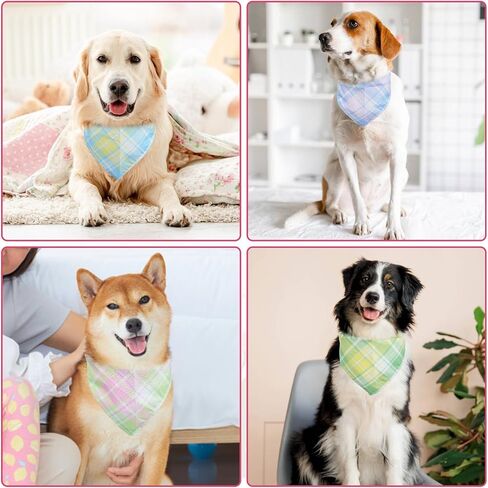 KOOLTAIL Valentines Day Dog Bandanas 4 Pack, Soft Breathable Pet Triangle Scarf, Pink Heart Pattern Holiday Costume, Washable Puppy Kerchief Bibs,Handkerchief for Girl Boy Small Medium Large Dogs Cats in Kuwait