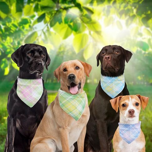 KOOLTAIL Valentines Day Dog Bandanas 4 Pack, Soft Breathable Pet Triangle Scarf, Pink Heart Pattern Holiday Costume, Washable Puppy Kerchief Bibs,Handkerchief for Girl Boy Small Medium Large Dogs Cats in Kuwait
