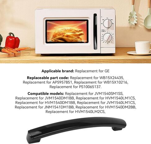 1 PCS Black ABS Plastic Microwave Oven Door Handle WB15X24435 Replacement for GE in Saudi Arabia