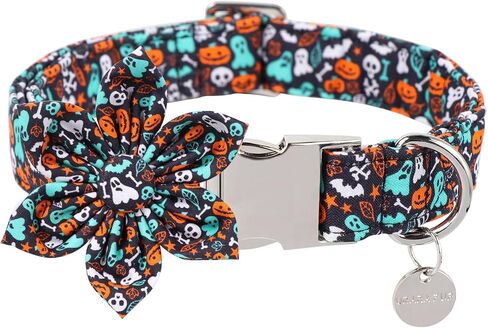 طوق كلب الخريف مع ربطة عنق وزهرة، ربطة عنق قطنية وطوق كلب على شكل زهرة للأولاد والبنات، طوق جميل للحيوانات الأليفة على شكل عباد الشمس مع مشبك معدني in Kuwait