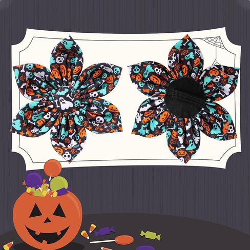 طوق كلب الخريف مع ربطة عنق وزهرة، ربطة عنق قطنية وطوق كلب على شكل زهرة للأولاد والبنات، طوق جميل للحيوانات الأليفة على شكل عباد الشمس مع مشبك معدني in Kuwait