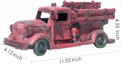 Tank Decorations, Red Truck Wreck Figurine, Aquarium Ornament Large Fish Tank Decoration in Saudi Arabia