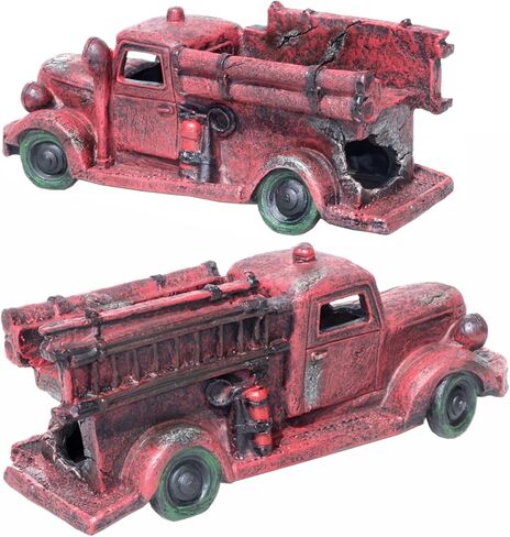 Tank Decorations, Red Truck Wreck Figurine, Aquarium Ornament Large Fish Tank Decoration in Saudi Arabia