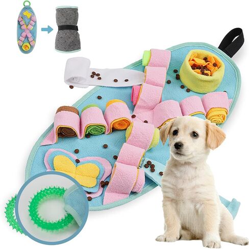 Snuffle Mat for Small Dogs，Puppy Chew Toys for Teething Dog Enrichment Toys Interactive Dog Toys for Small Medium Large Dogs, Dog Puzzle Toys Sniffle Treat Game Dog Treat Puzzles in Saudi Arabia