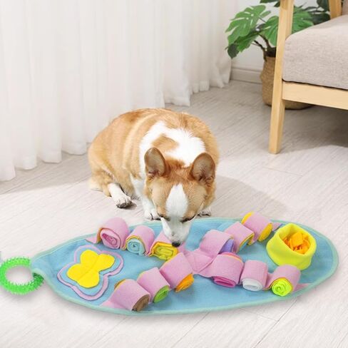 Snuffle Mat for Small Dogs，Puppy Chew Toys for Teething Dog Enrichment Toys Interactive Dog Toys for Small Medium Large Dogs, Dog Puzzle Toys Sniffle Treat Game Dog Treat Puzzles in Saudi Arabia