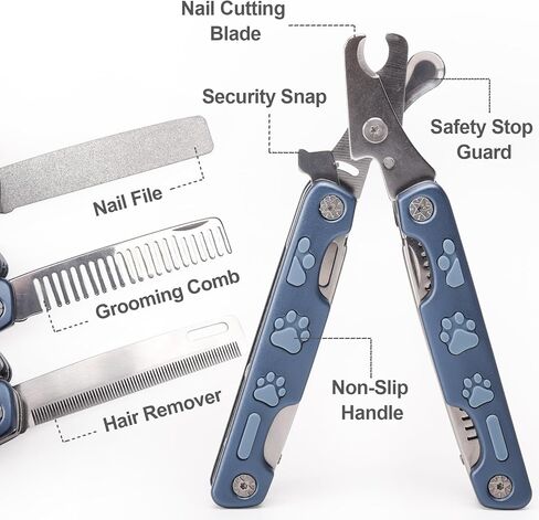 Dog Nail Clipper,4 in 1 Multifunction Pet Nail Clippers Heavy Duty Metal Dog Nail Trimmers Perfect for Large, Medium and Small Breed – Dog Nail Trimmers Designed for Thick Toenails in Saudi Arabia