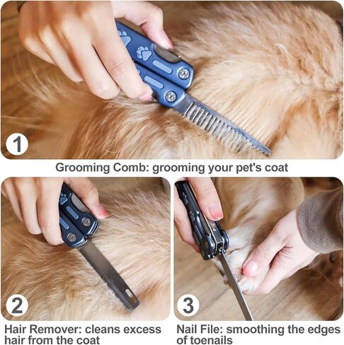 Dog Nail Clipper,4 in 1 Multifunction Pet Nail Clippers Heavy Duty Metal Dog Nail Trimmers Perfect for Large, Medium and Small Breed – Dog Nail Trimmers Designed for Thick Toenails in Saudi Arabia