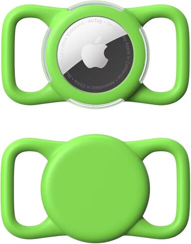 1-Dogs & cats holder airtag, Waterproof Silicone Airtag Dog Collar Holder for Pets, Anti-Lost Dog and cats holder (BLACK), HDR-001 in Kuwait