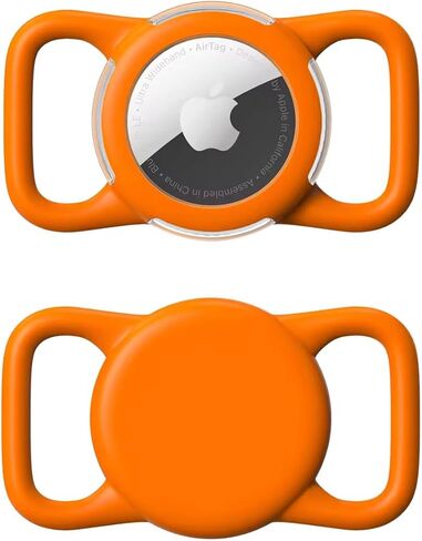 1-Dogs & cats holder airtag, Waterproof Silicone Airtag Dog Collar Holder for Pets, Anti-Lost Dog and cats holder (BLACK), HDR-001 in Kuwait