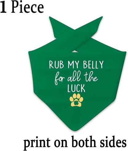 JXGZSO 1 Piece St. Patrick's Day Dog Bandanas Irish Dog Bandana Holiday Party Decorations (All The Luck D) in Saudi Arabia