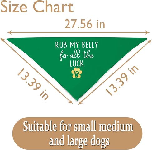 JXGZSO 1 Piece St. Patrick's Day Dog Bandanas Irish Dog Bandana Holiday Party Decorations (All The Luck D) in Saudi Arabia