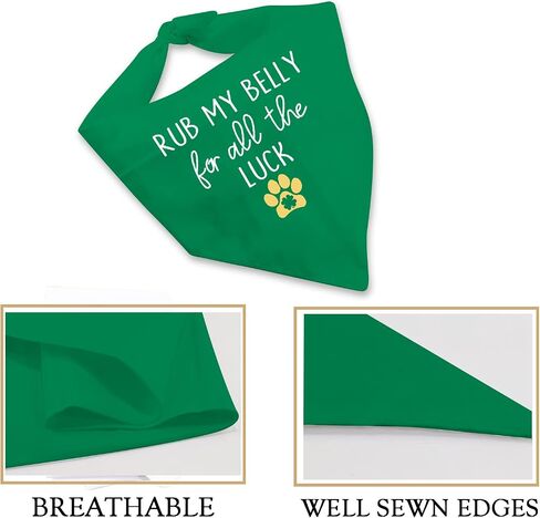 JXGZSO 1 Piece St. Patrick's Day Dog Bandanas Irish Dog Bandana Holiday Party Decorations (All The Luck D) in Saudi Arabia