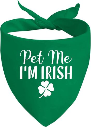 JXGZSO 1 Piece St. Patrick's Day Dog Bandanas Irish Dog Bandana Holiday Party Decorations (All The Luck D) in Saudi Arabia