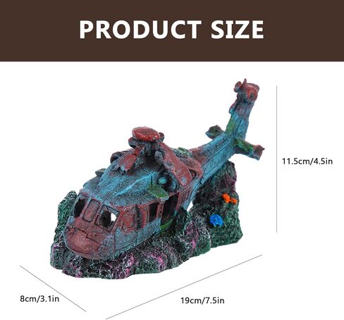 fish tank landscaping decoration aquarium airplane wreck plane aquarium decorations fish tank rest fish tank shelter ornament desk topper resin fighter decor Accessories shipwreck in Saudi Arabia