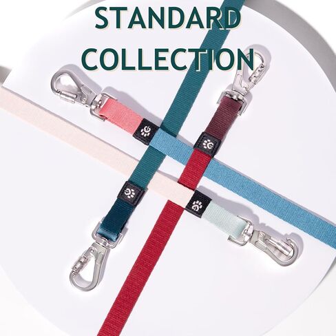 Dog Leash, Eco-Friendly Recycled Polyester Webbing | Soft Hypoallergenic, Durable Metal Swivel Hook, Collar Attachable, 5.2 ft Length | Size M, Dark Sea in Saudi Arabia
