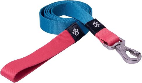 Dog Leash, Eco-Friendly Recycled Polyester Webbing | Soft Hypoallergenic, Durable Metal Swivel Hook, Collar Attachable, 5.2 ft Length | Size M, Dark Sea in Saudi Arabia