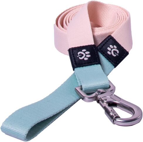 Dog Leash, Eco-Friendly Recycled Polyester Webbing | Soft Hypoallergenic, Durable Metal Swivel Hook, Collar Attachable, 5.2 ft Length | Size M, Dark Sea in Saudi Arabia