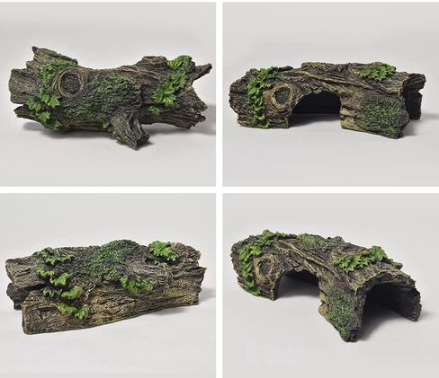 Resin Aquarium Wood Small Reptile Hide Aquarium cave Betta Log Aquarium Ornament pleco cave Snake Hideout (Tree bark) in Saudi Arabia