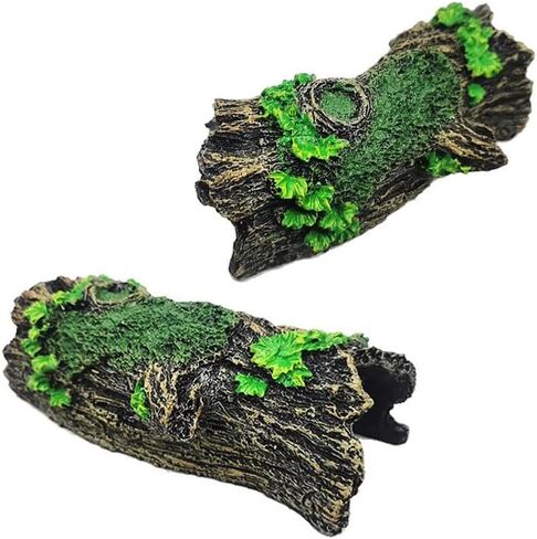 Resin Aquarium Wood Small Reptile Hide Aquarium cave Betta Log Aquarium Ornament pleco cave Snake Hideout (Tree bark) in Saudi Arabia