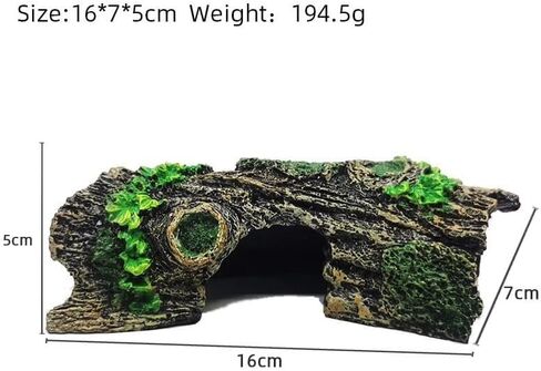 Resin Aquarium Wood Small Reptile Hide Aquarium cave Betta Log Aquarium Ornament pleco cave Snake Hideout (Tree bark) in Saudi Arabia