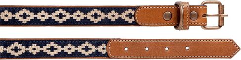 Polo Dog Leather Collar Guarda Pampa (Blue/Red, Large) in Saudi Arabia