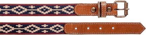 Polo Dog Leather Collar Guarda Pampa (Blue/Red, Large) in Saudi Arabia