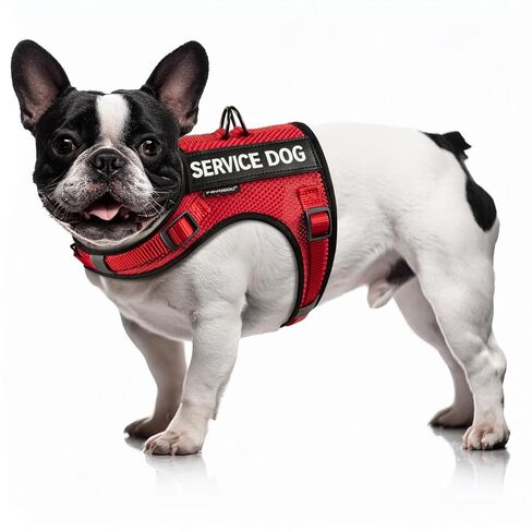 FAYOGOO Dog Harness for Small Dogs - Soft Breathable Mesh ESA Service Dog Vest with Velcro Patches - No Choke Puppy Harness and Leash with Adjustable Neck and Chest in Saudi Arabia