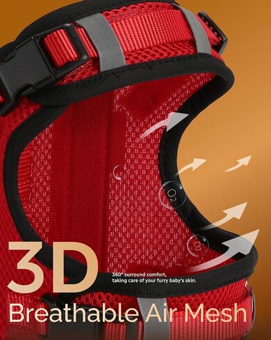 FAYOGOO Dog Harness for Small Dogs - Soft Breathable Mesh ESA Service Dog Vest with Velcro Patches - No Choke Puppy Harness and Leash with Adjustable Neck and Chest in Saudi Arabia