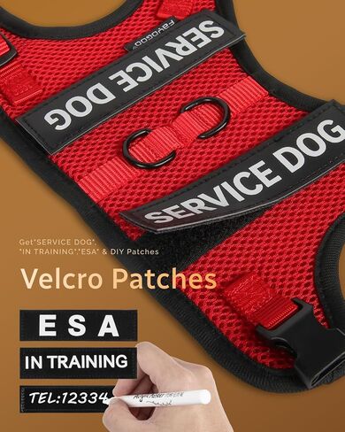 FAYOGOO Dog Harness for Small Dogs - Soft Breathable Mesh ESA Service Dog Vest with Velcro Patches - No Choke Puppy Harness and Leash with Adjustable Neck and Chest in Saudi Arabia