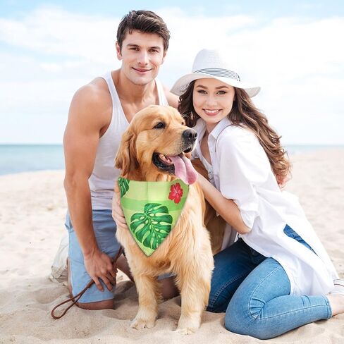 Whaline 8 Pieces Summer Dog Bandanas Hawaiian Style Dog Scarf Washable Pineapple Watermelon Fruit Pet Neckerchief Triangle Dog Bibs Assortment Puppy Kerchief Accessories for Pet Costume Supply in Saudi Arabia