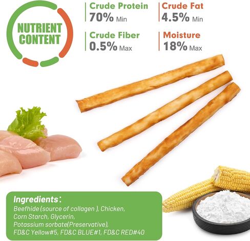 MON2SUN Dog Treats, 5 Inch Chicken Wrapped Collagen Sticks, Teeth Cleaning Collagen Dog Chews for Small Dogs, Healthy Dog Snacks, 10.58oz (40 Count-Pack of 1) in Saudi Arabia