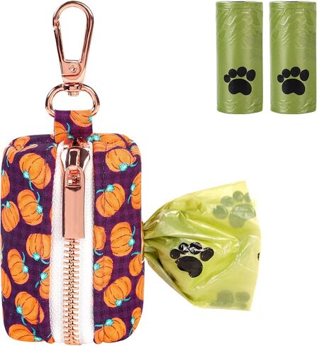 Lionet Paws Cute Dog Poop Bag Holder with Dog Poop Bag for Leash, Cotton Dog Bag Dispenser, Matching Halloween Dog Collar in Kuwait