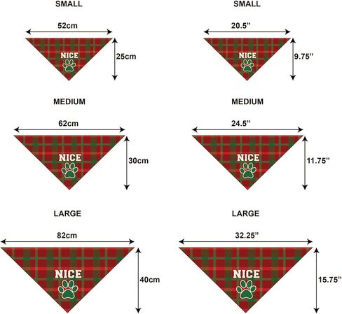 Holiday Pet Bandana Set - 9 Festive Bandanas for Dogs and Cats-Small in Saudi Arabia