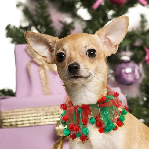 cyeollo 2 Pack Dog Costume Elastic Fancy Holiday Collars Ornaments for Pet Party Accessory Costume for Small Dogs Cats in Saudi Arabia