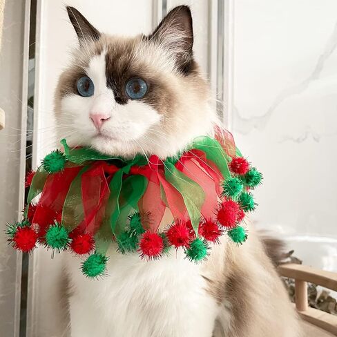 cyeollo 2 Pack Dog Costume Elastic Fancy Holiday Collars Ornaments for Pet Party Accessory Costume for Small Dogs Cats in Saudi Arabia
