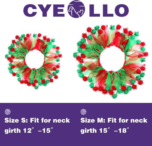 cyeollo 2 Pack Dog Costume Elastic Fancy Holiday Collars Ornaments for Pet Party Accessory Costume for Small Dogs Cats in Saudi Arabia