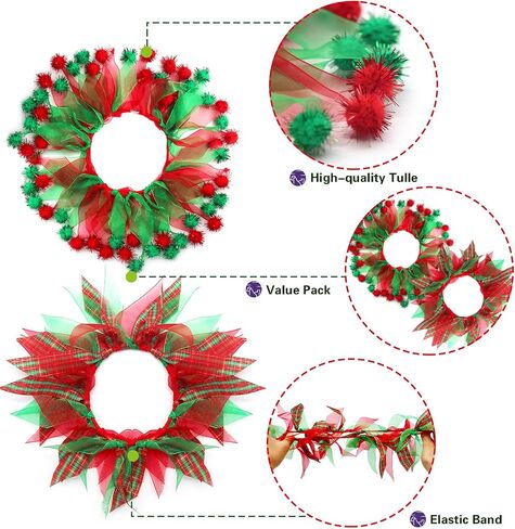 cyeollo 2 Pack Dog Costume Elastic Fancy Holiday Collars Ornaments for Pet Party Accessory Costume for Small Dogs Cats in Saudi Arabia