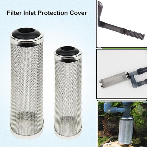 12mm Stainless Steel Aquarium Inflow Inlet Filter Aquarium Filter Intake Cover Fish Shrimp Mesh Net Filter Guard Fish Tank Intake Strainer Cover in Kuwait