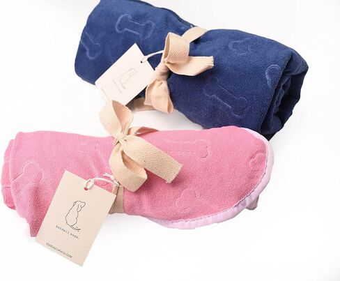 Dog Hooded Bathrobe - Premium Microfiber Quick Drying Pet Towel for Swim Bath & Beach Trips. Luxury & Soft for Pets of all Breeds and Sizes in Saudi Arabia