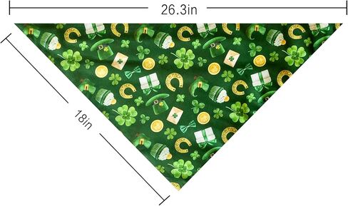 St. Patrick Dog Cat Bandana, Holiday 2 Pack Bandana Irish Rainbow Shamrock Scarfs for Small Medium Large Dogs Cats Pet Puppies in Kuwait