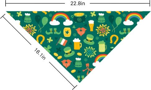 St. Patrick Dog Cat Bandana, Holiday 2 Pack Bandana Irish Rainbow Shamrock Scarfs for Small Medium Large Dogs Cats Pet Puppies in Saudi Arabia