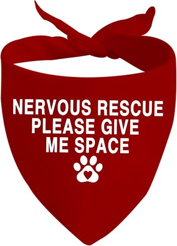 JXGZSO 1 Piece Nervous Rescue in Training Give Space Dog Bandana Ask to Pet Dog Bandana Give Me Space Dog Bandana (Nervous Rescue in Training Give Space) in Saudi Arabia