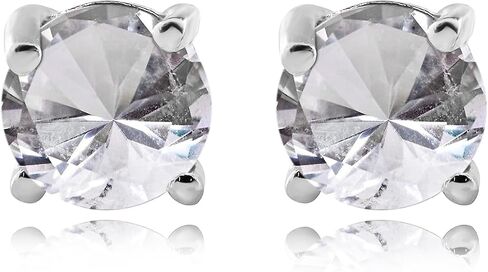 925 Sterling Silver Black Spinel Stud Earrings For Women & Girls, 4mm Hypoallergenic Stud, Birthstone, Cartilage Earring, Solitaire, Valentine's Day in Kuwait