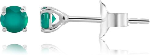 925 Sterling Silver Black Spinel Stud Earrings For Women & Girls, 4mm Hypoallergenic Stud, Birthstone, Cartilage Earring, Solitaire, Valentine's Day in Kuwait