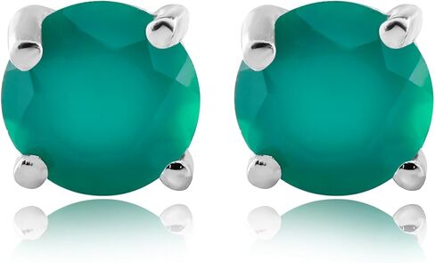 925 Sterling Silver Black Spinel Stud Earrings For Women & Girls, 4mm Hypoallergenic Stud, Birthstone, Cartilage Earring, Solitaire, Valentine's Day in Kuwait