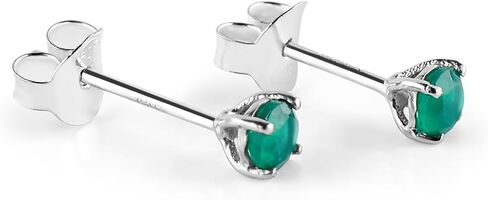 925 Sterling Silver Black Spinel Stud Earrings For Women & Girls, 4mm Hypoallergenic Stud, Birthstone, Cartilage Earring, Solitaire, Valentine's Day in Kuwait