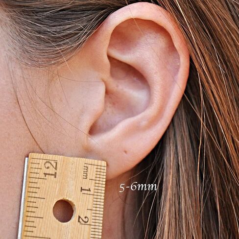 Sterling Silver Tiny Post Stud Piercing Earrings for Cartilage Tragus Helix Multiple Piercing Hypoallergenic Birthstone Jewelry for Women Bezel Set (Moonstone 3mm | Faceted) in Saudi Arabia