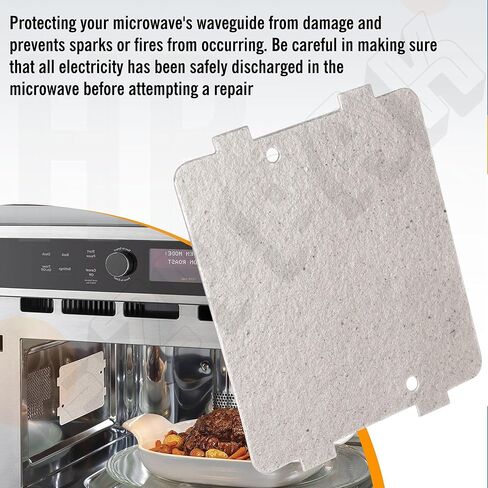 مجموعتان WB39X10034/262100100006 (3-7/8 × 4-1/4 بوصة) غطاء دليل الموجي لميكروويف جنرال إلكتريك GE CEB1590SJ1SS CEB1599EL1DS CEB1599ELDS in Kuwait
